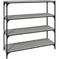 vidaXL Bibliothèque Sonoma gris 100x33x100 cm Bois d'ingénierie acier