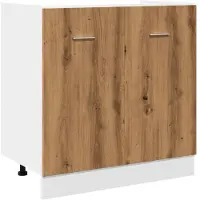 vidaXL Élément bas pour évier Lyon Chêne Artisan 80x46x81,5 cm Matériau dérivé du bois