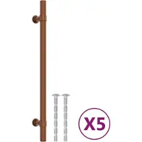 vidaXL Poignées d'armoire 5 pcs bronze 192 mm acier inoxydable