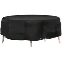 vidaXL Housse pour salon îlot 8 œillets Ø188x50 cm rond