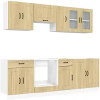 vidaXL Ensemble d'armoires de cuisine Kalmar 8 pièces chêne Sonoma bois composite