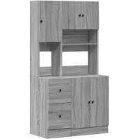 vidaXL Armoire de cuisine Gris Sonoma 95x50x180 cm Bois composite