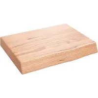 vidaXL Étagère murale marron clair bois chêne massif traité