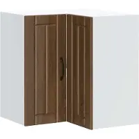 vidaXL Armoire d'angle de cuisine Lucca brun imitation chêne Matériau dérivé du bois