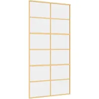 vidaXL Porte coulissante Golden 102,5x205 cm ESG-verre clair et aluminium