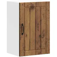 vidaXL Armoire suspendue de cuisine Lucca imitation vieux bois Matériau dérivé du bois