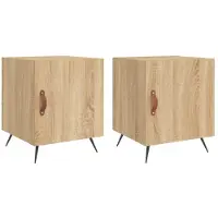 vidaXL Tables de chevet 2 pcs chêne sonoma 40x40x50 cm bois ingénierie