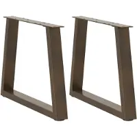 vidaXL Pieds de table basse en V 2 pièces noir 70x(42-43,3) cm acier