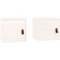 vidaXL Armoires murales 2 pcs Blanc 31,5x30x30 cm Bois de pin massif