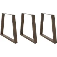 vidaXL Pieds de table de salle à manger en V 3 pièces acier naturel 80x(72-73,3) cm acier