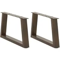 vidaXL Pieds de table basse en V 2 pièces acier naturel 70x(30-31,3) cm acier