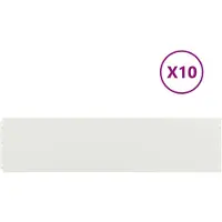 vidaXL Bordure de jardin, 10 pièces, 25 x 103 cm, acier laminé à froid, blanc