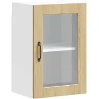 vidaXL Armoire suspendue de cuisine avec porte vitrée Porto chêne Sonoma