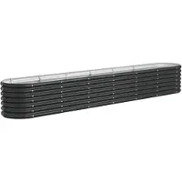 vidaXL Lit surélevé de jardin Acier galvanisé Anthracite