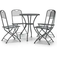 vidaXL Ensemble de jardin 5 pièces Grillage étiré Anthracite