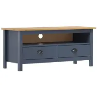 vidaXL Armoire TV Hill Range Gris 110x40x47 cm Pin massif