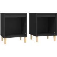 vidaXL Tables de chevet 2 pcs Noir 40x35x50 cm