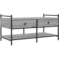 vidaXL Table basse Gris Sonoma 99x50x50 cm Bois composite