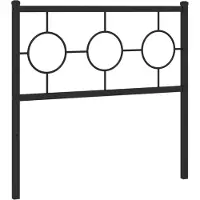 vidaXL Tête de lit de rechange en métal noir 90 cm