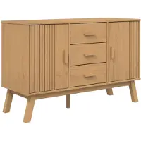 vidaXL Sideboard OLDEN Marron 114x43x73,5 cm Pin massif