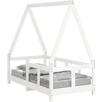 vidaXL Lit d'enfant blanc 70x140 cm pin massif