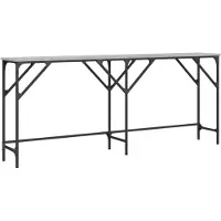 vidaXL Table console sonoma gris 180x29x75 cm bois d'ingénierie