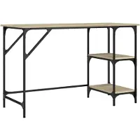 vidaXL Bureau Chêne Sonoma 120x50x75 cm Métal Bois composite