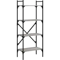 vidaXL Bibliothèque à 4 niveaux sonoma gris 56x31,5x138,5 cm