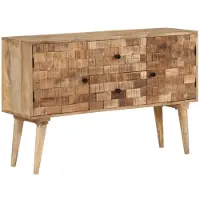 vidaXL Buffet 110x30x70 cm bois massif mangue