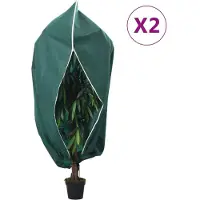 vidaXL Housses de protection pour plantes avec fermeture éclair 2 pcs