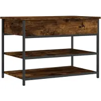 vidaXL Banc à chaussures chêne fumé 70x42,5x50 cm bois d'ingénierie