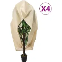 vidaXL Housses de protection pour plantes avec fermeture éclair 4 pcs