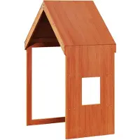 vidaXL Toit pour lit d'enfant brun cire 60x89x134,5 cm bois massif