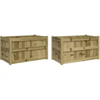 vidaXL Jardinières 2 pcs bois de pin imprégné