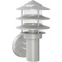 vidaXL Applique murale extérieure argentée acier inoxydable