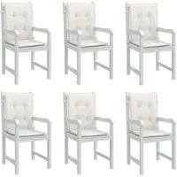 vidaXL Coussins de chaise basse 6 pcs. Melange Crème 100x50x4 cm Tissu