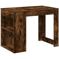 vidaXL Bureau avec tiroirs tablette chêne fumé 102x62x77,5 cm