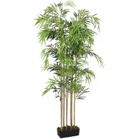 vidaXL Bambou artificiel 500 feuilles 80 cm vert