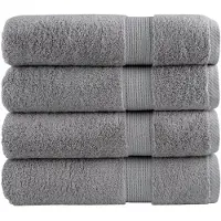 vidaXL Serviettes de douche de qualité supérieure SOLUND 4 pcs gris