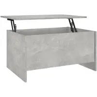 vidaXL Table basse gris béton 80 x 55,5 x 41,5 cm en aggloméré