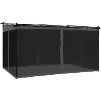 vidaXL Pavillon avec parois en filet anthracite 4x3 m acier