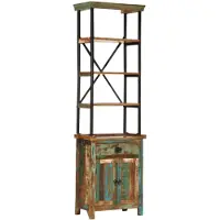 vidaXL Highboard 55x30x180 cm Vieux bois massif