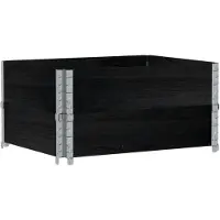 vidaXL Rehausses de palettes 2 pcs. noir 80x60cm pin massif