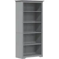 vidaXL Bibliothèque BODO gris 82x40x173 cm bois pin massif 5 niveaux