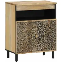 vidaXL Armoire d'appoint 60x33x75 cm bois massif mangue
