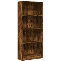 vidaXL Bibliothèque chêne fumé 60x24x143 cm bois d'ingénierie