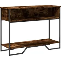 vidaXL Table console chêne fumé 100x35x74,5 cm bois d'ingénierie