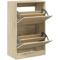 vidaXL Armoire à chaussures chêne sonoma 60x34x96,5 cm bois ingénierie
