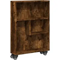 vidaXL Chariot de rangement étroit chêne fumé bois d'ingénierie