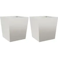 vidaXL Jardinières 2 pcs 50x50x50 cm acier inoxydable